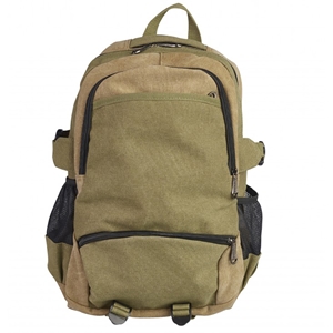Canvas Back Pack with Top Zip