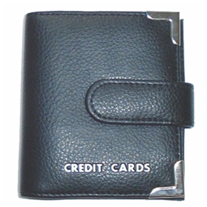 Credit Card Holder With Tab Black