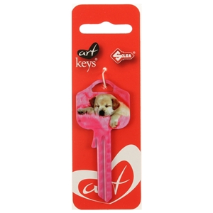 Art Key 5998 UL054 Puppy C10 On Red Silca Card