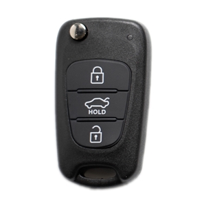 Key Empty Shell Brass - 3 Buttons For Kia Vehicles