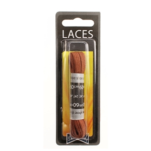 Shoe-String Blister Pack Laces 60cm Flat Tan (6 Pairs)