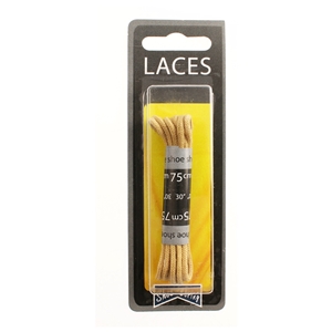 Shoe-String Blister Pack Laces 75cm Round Beige (6 Pairs)