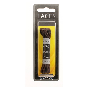 Shoe-String Blister Pack Laces 75cm Round Brown (6 Pairs)