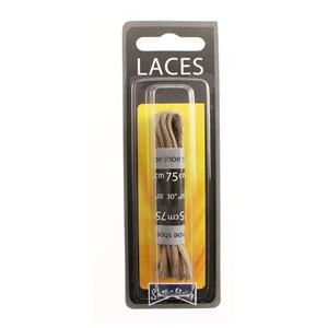 Shoe-String Blister Pack Laces 75cm Round Taupe (6 Pairs)