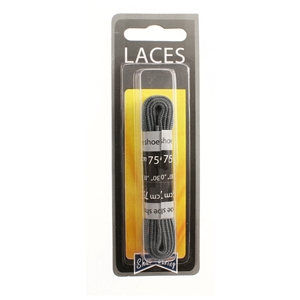 Shoe-String Blister Pack Laces 75cm Flat Grey (6 Pairs)