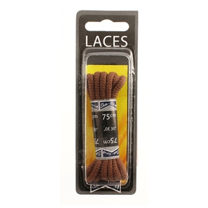 Shoe-String Blister Pack Laces 75cm Cord Tan (6 Pairs)