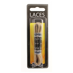 Shoe-String Blister Pack Laces 75cm Cord Taupe (6 Pairs)