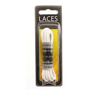 Shoe-String Blister Pack Laces 90cm Chunky Wax White (6 Pairs)