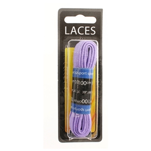 Shoe-String Blister Pack Laces 100cm Flat Lilac