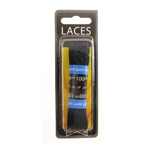 Shoe-String Blister Pack Laces 100cm Flat Navy (6 Pairs)