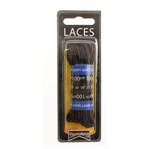 Shoe-String Blister Pack Laces 100cm Kicker Brown/Black (6 Pairs)