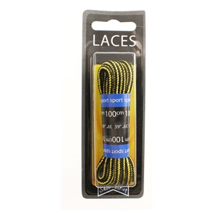 Shoe-String Blister Pack Laces 100cm Kicker Dark (6 Pairs)