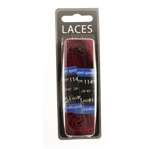 Shoe-String Blister Pack Laces 114cm Supreme, Burgundy (6 Pairs)
