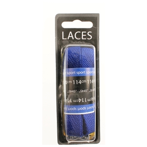 Shoe-String Blister Pack Laces 114cm Supreme, Cobalt (6 Pairs)