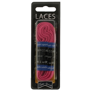 Shoe-String Blister Pack Laces 114cm Supreme, Hot-Pink (6 Pairs)
