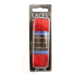 Shoe-String Blister Pack Laces 114cm Supreme, Red (6 Pairs)