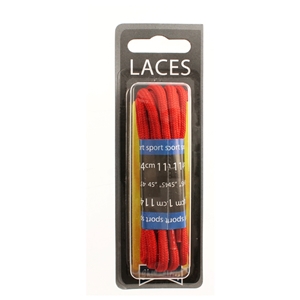 Shoe-String Blister Pack Laces 114cm Fun Cord Red (6 Pairs)
