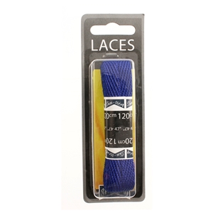 Shoe-String Blister Pack Laces 120cm Flt American 10mm Cobalt