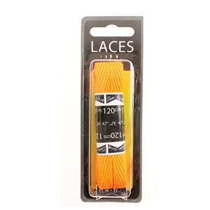 Shoe-String Blister Pack Laces 120cm Flt American 10mm Orange