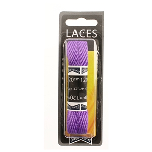Shoe-String Blister Pack Laces 120cm Flt American 10mm Purple