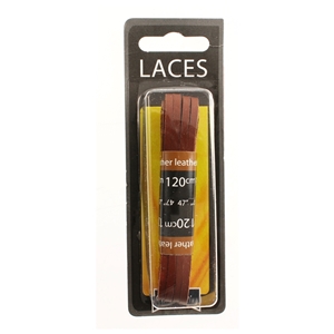 Shoe-String Blister Pack Laces - 120cm Leath. Brown