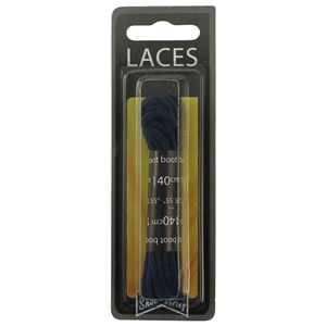 Shoe-String Blister Pack Laces 140cm Round French-Navy (6 Pairs)
