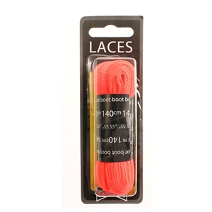 Shoe-String Blister Pack Laces 140cm Block Flo-Pink (6 Pairs)