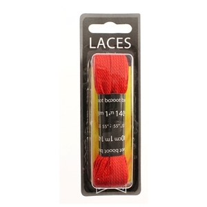 Shoe-String Blister Pack Laces 140cm Block Red (6 Pairs)