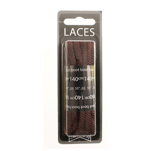 Shoe-String Blister Pack Laces 140cm Polyvelt Brown (6 Pairs)