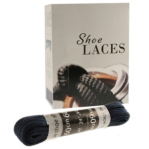 Shoe-String EECO Laces 60cm Flat Navy (18 prs)