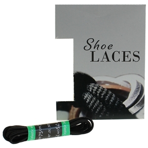 Shoe-String EECO Laces 75cm Elastic Black (12 prs)