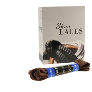 Shoe-String EECO Laces 100cm Round Brown (12 prs)