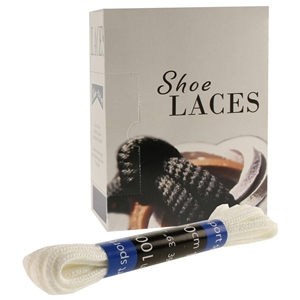 Shoe-String EECO Laces 100cm Round White (12 prs)