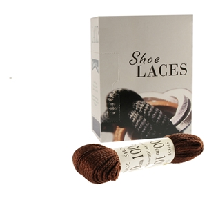 Shoe-String EECO Laces 100cm Block Brown (12 prs)