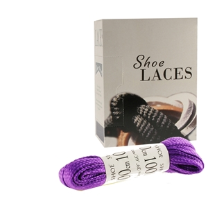 Shoe-String EECO Laces 100cm Block Purple (12 prs)