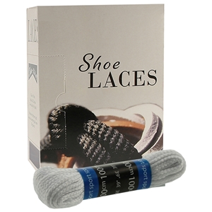 Shoe-String EECO Laces 100cm Block White (12 prs)