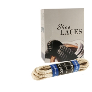 Shoe-String EECO Laces 100cm Cord Stone (12 prs)