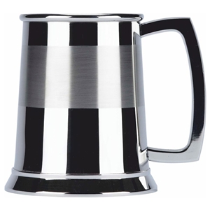 Satin Band One Pint Stainless Steel Tankard