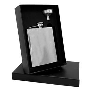Classic Stainless Steel Hip Flask, High Polished 6oz