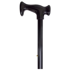 Adjustable Walking Stick Black With Black Escort Handle
