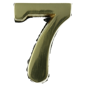 Small 32mm Brass Number 7 Self Adhesive
