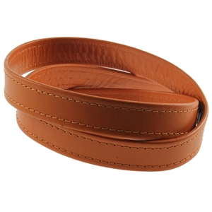 Flat 20mm Leather Shoulder Strapping. Golden Tan (per metre)