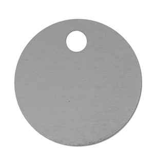 Aluminium Pet Tag Round Disc 25mm Silver