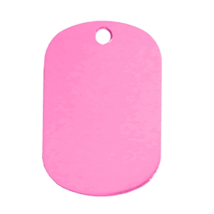 Aluminium ID Tags 50 x 28mm Pink