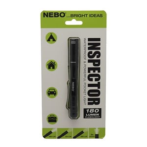 Nebo Inspector 180 Lumen Penlight, Black. (Single)