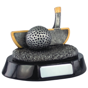 4 Inch Resin Golf Putter Award Antique Silver. Special Trophy Clearance Price £1.95