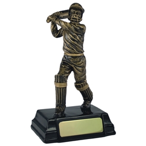 6.5 Inch Resin Cricket Batsman Award Antique Gold. Special Trophy Clearance Price £1.50