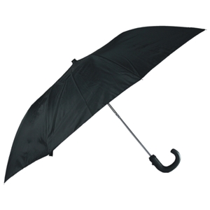 Budget Gents Crook Handle Auto Umbrella, Black