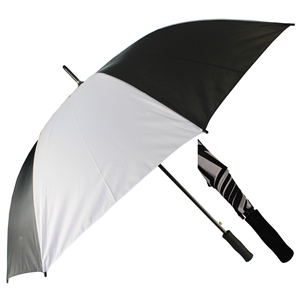 Budget Golf Auto Umbrella, Black & White