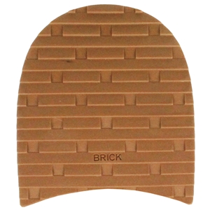Brick Design Rubber Heels 7.5mm Size 2. 3 1/4 Caramel